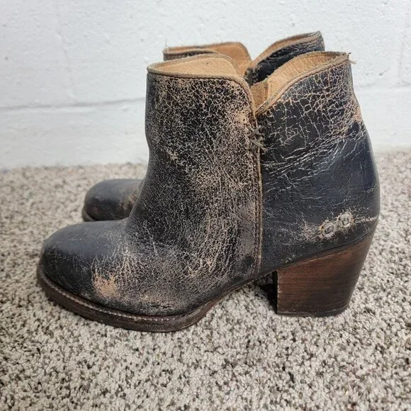 Bed Stu Women 8.5 Booties Yell Lux Cobbler Series Block Heel Boho Boots Booties - Picture 4 of 8